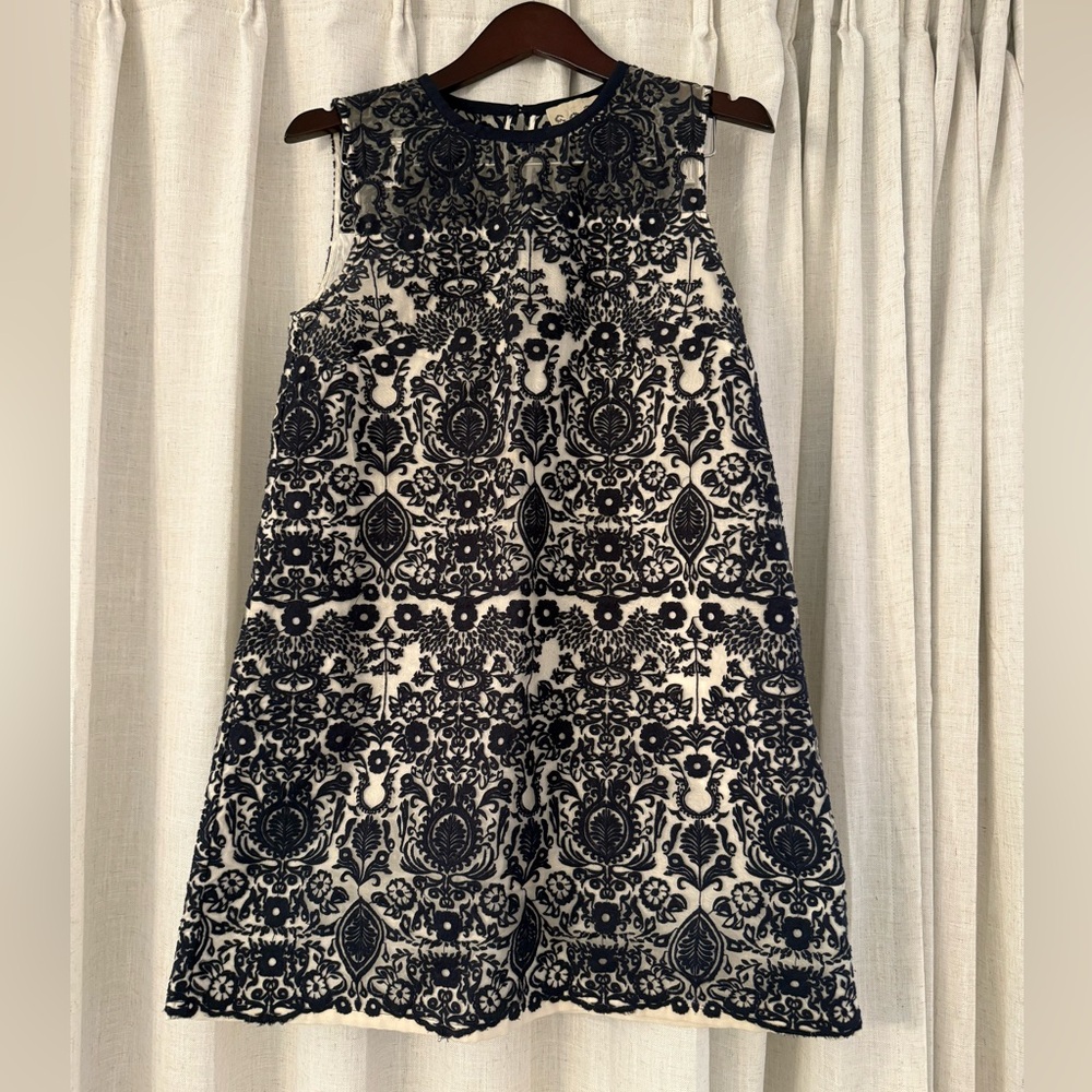Sea New York Navy and White Mini Dress Size 2